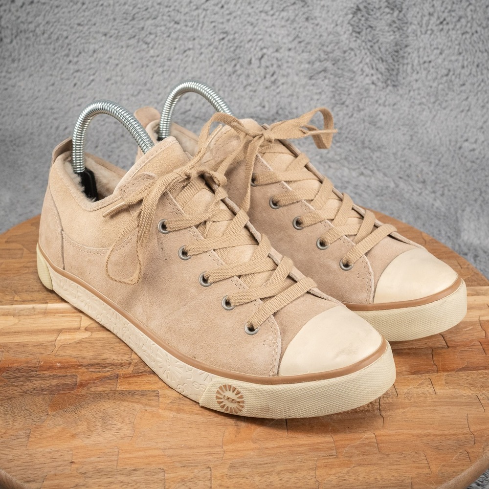Ugg Australia Women Evera 1888 Suede Sheepskin Sneakers Sz 9.5